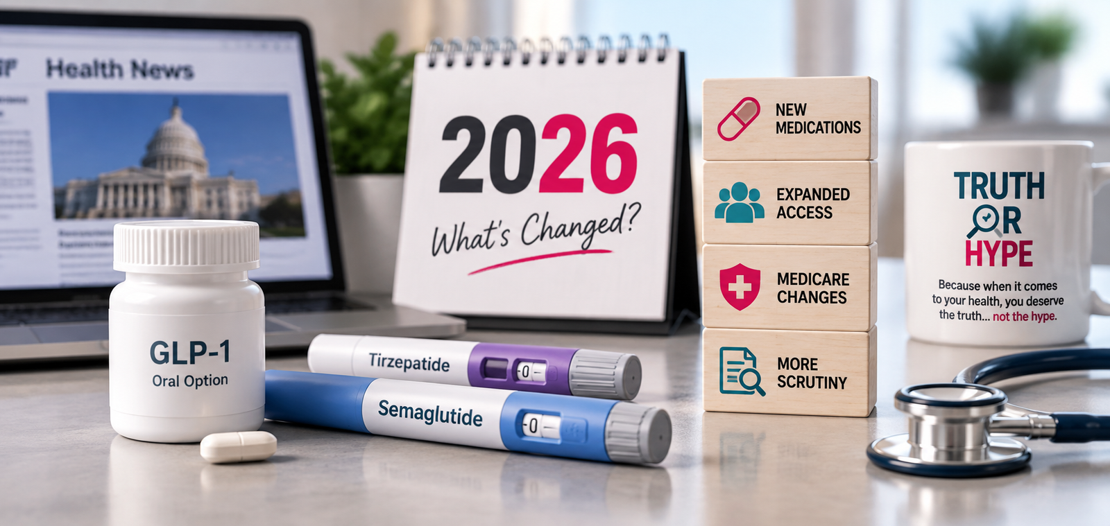The Biggest GLP-1 Changes of 2026 — and What They Mean for You 1 GLP-1 changes 2026 including new medications, expanded access, Medicare changes and FDA scrutiny